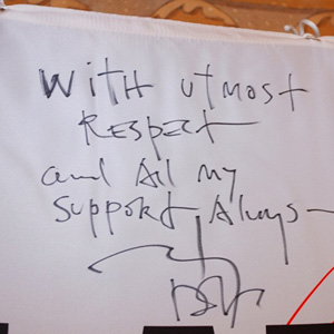 ジョニー・デップの直筆メッセージ