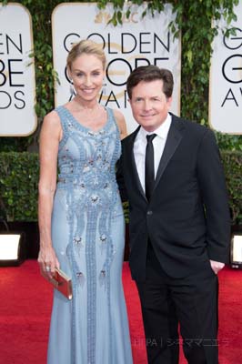 マイケル・J・フォックスと妻のトレイシー・ポルマン【第７１回ゴールデングローブ賞】