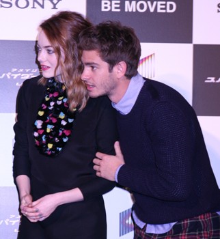 アンドリュー・ガーフィールド&エマ・ストーン来日