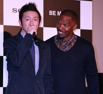 中村獅童とジェイミー・フォックス