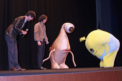 ふなっしーが寄生獣一行にご挨拶