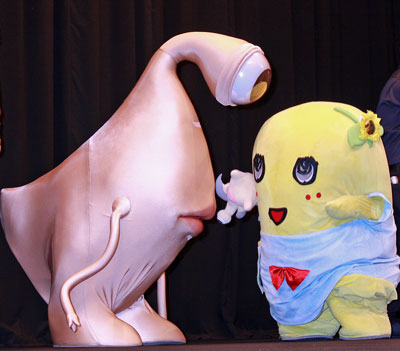 寄生獣のミギーとふなっしー