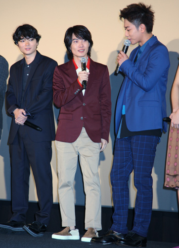 佐藤 健、神木隆之介、染谷将太 映画『バクマン。』完成披露試写会舞台あいさつ