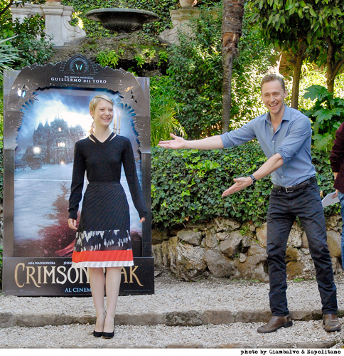 女優のミア・ワシコウスカと俳優のトム・ヒドルストン