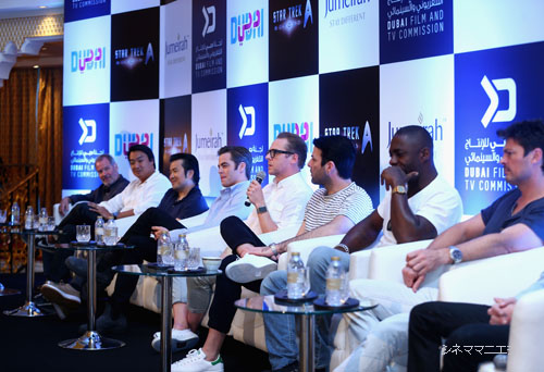 SF映画『スター・トレック・ビヨンド』UAEドバイ会見着座