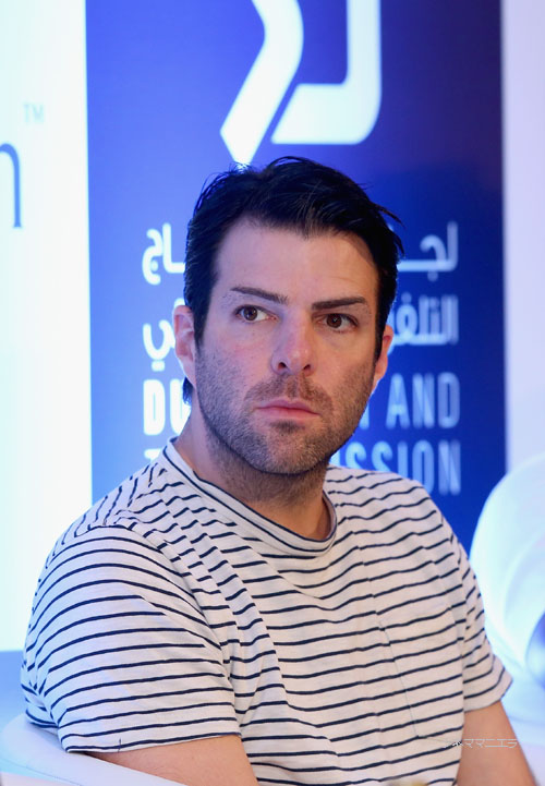 俳優ザッカリー・クイント、映画『スター・トレック・ビヨンド（原題）』ドバイ会見にて