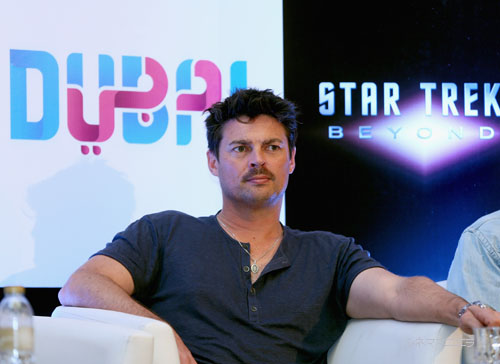 カール・アーバン、映画『スター・トレック・ビヨンド』ドバイ記者会見にて