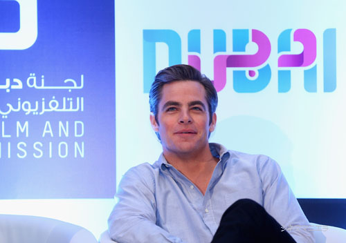 クリス・パイン、映画『スター・トレック・ビヨンド』ドバイ記者会見にて