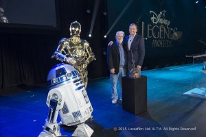 R2-D2, C-3PO, GEORGE LUCAS, ROBERT A. IGER (Chairman and Chief Executive Officer, The Walt Disney Company)