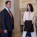 Caitriona Balfe (Diane Lester) and Dominic West (Walt Camby) in TriStar Pictures' MONEY MONSTER.