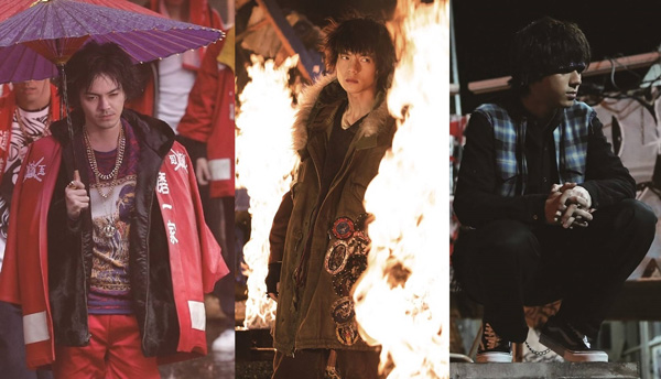 窪田正孝、林遣都、山田裕貴、映画『HiGH&LOW THE MOVIE』より　