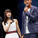 土屋太鳳と竹内涼真、映画『青空エール』完成披露試写会舞台あいさつにて
