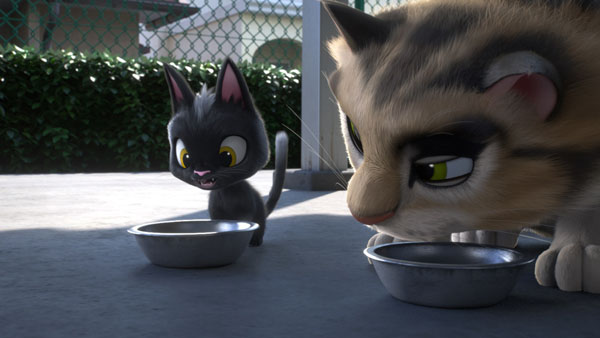 生まれてはじめてシチューを食べるルドルフ、映画『ルドルフとイッパイアッテナ』より