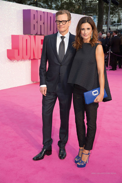 俳優のコリン・ファースと奥さまリヴィア・ファース（映画プロデューサー）、映画『ブリジット・ジョーンズの日記 ダメな私の最後のモテ期』ワールドプレミア