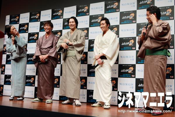 思い出話に花が咲く、WOWOW連続ドラマW「ふたがしら2」完成披露試写会にて