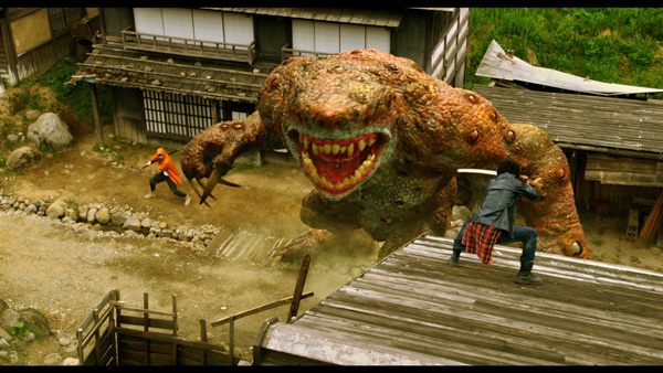 こ、これと闘うんですかっ、映画『彼岸島 デラックス』（渡辺 武監督）より