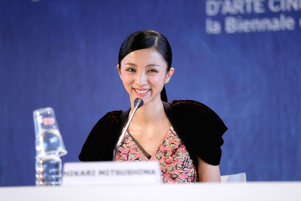 ＜満島ひかり＞映画『愚行録』ヴェネツィア映画祭の記者会見にて