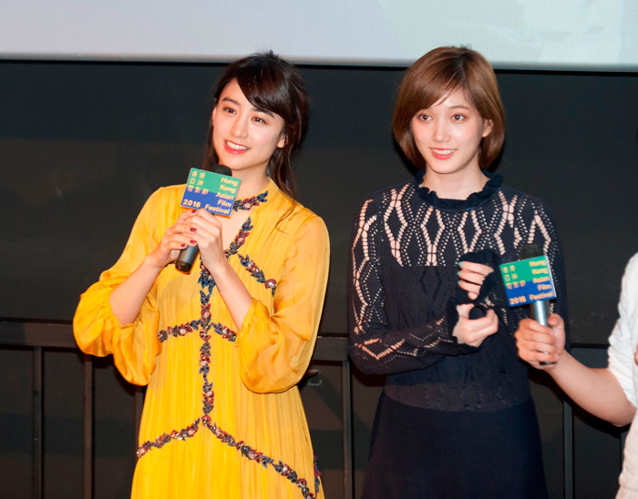 左から山本美月、本田翼、第13回香港アジアン映画祭『少女』ティーチインにて