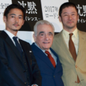 左から窪塚洋介、マーティン・スコセッシ、浅野忠信、映画『沈黙－サイレンス－』来日記者会見にて