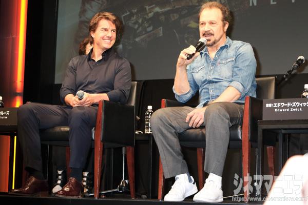 トム・クルーズ、エドワード・ズウィック監督が一言挨拶されてます、映画『ジャック・リーチャー NEVER GO BACK』来日会見にて