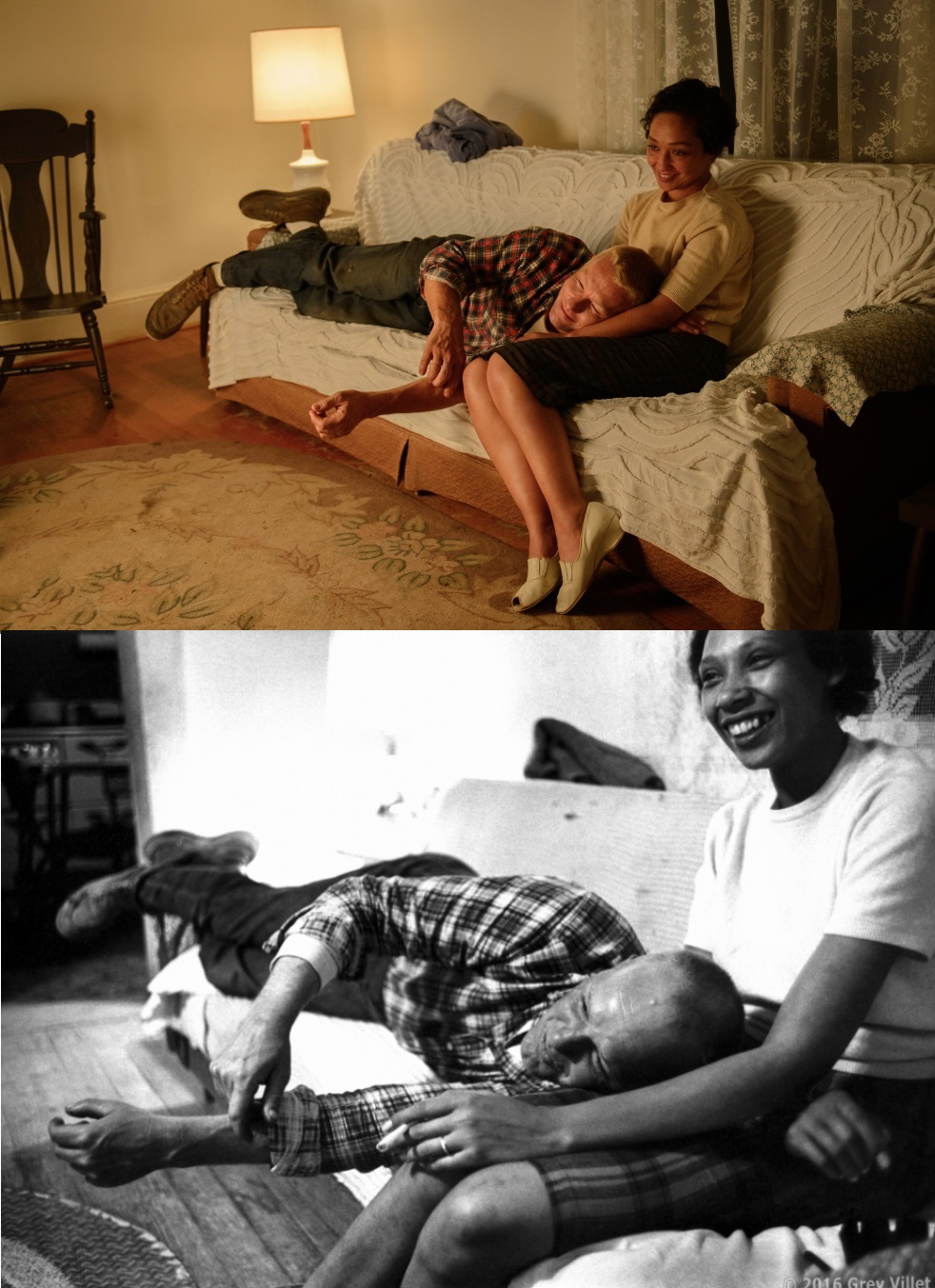 映画『ラビング 愛という名前のふたり』劇中シーンと実際の写真との比較