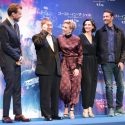 和気あいあいとしたご一行 、映画『ゴースト・イン・ザ・シェル』来日会見にて