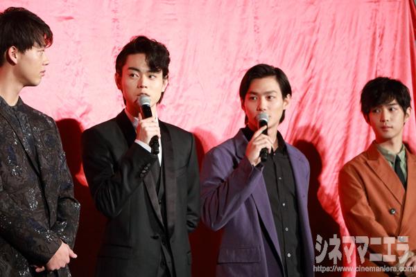 映画『帝一の國』で赤場帝一と東郷菊馬のライバル役を演じた菅田将暉と野村周平