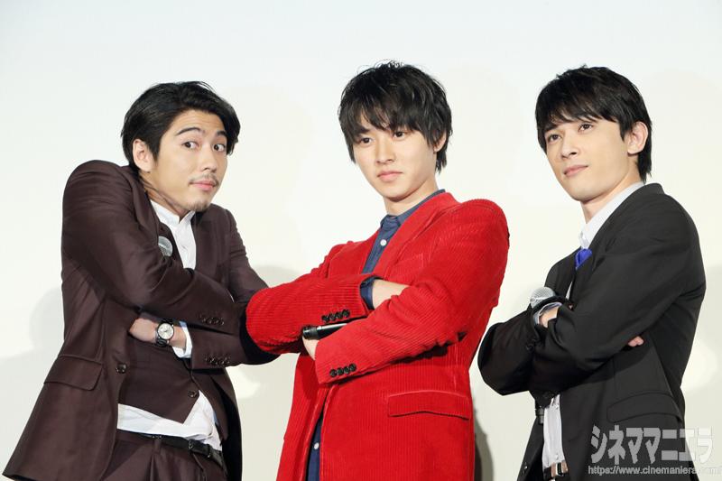 左から賀来賢人、山﨑賢人、吉沢亮、映画『斉木楠雄のΨ難』完成披露イベント