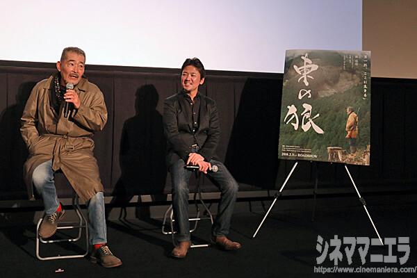 藤竜也と大西信満、映画『東の狼』（英題 The Wolves of the East. ）初日舞台挨拶