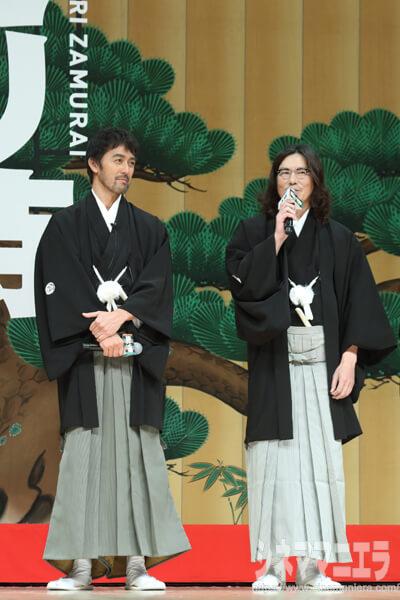阿部寛と豊川悦司、映画『のみとり侍』大江戸プレミア・完成披露試写会にて