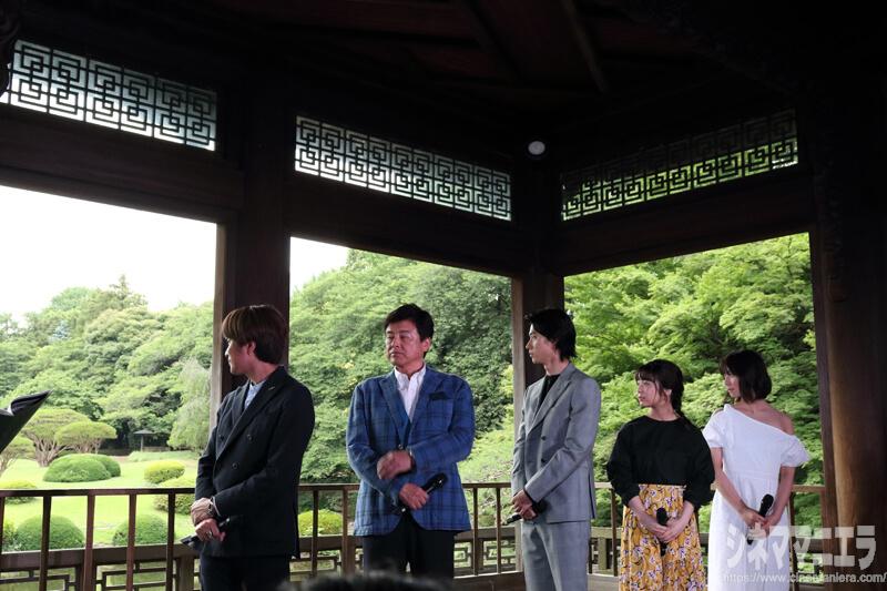 映画『羊と鋼の森』森を感じる会見＠東京・新宿御苑「旧御涼亭」