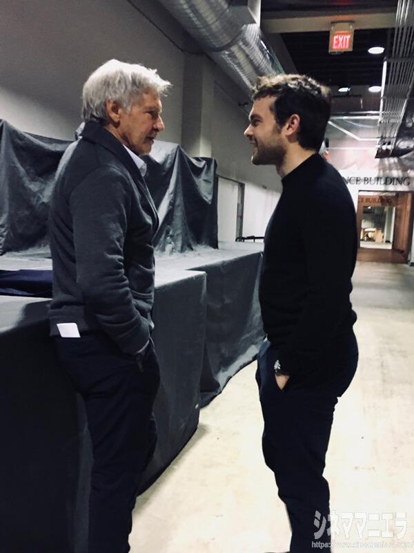 ハリソン・フォードとオールデン・エアエンライク
