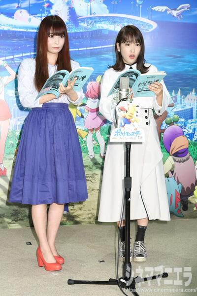 左から『ポケモン』ゲスト声優の中川翔子、川栄李奈