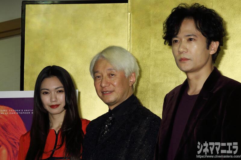 左から二階堂ふみ、手塚眞監督、稲垣吾郎