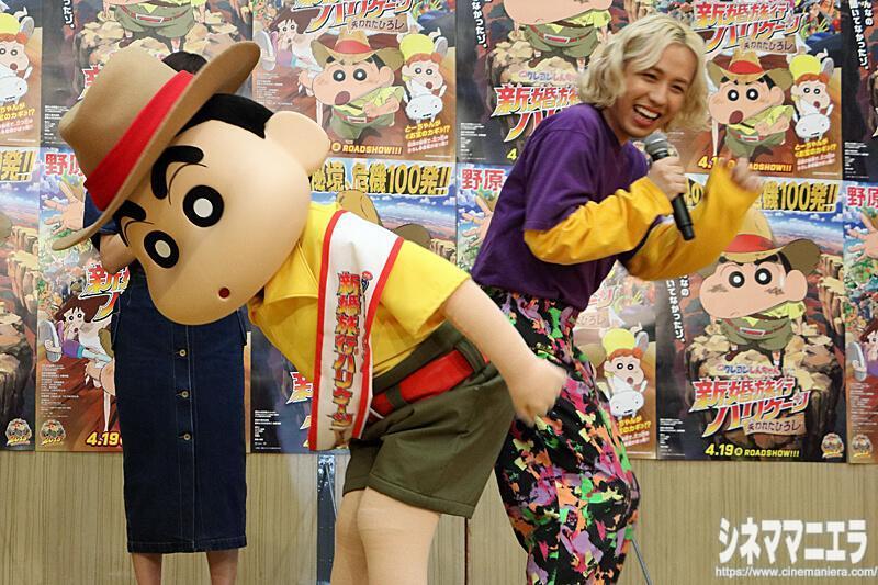 野原しんのすけ、りゅうちぇるに「ブリブリ体操」を直伝